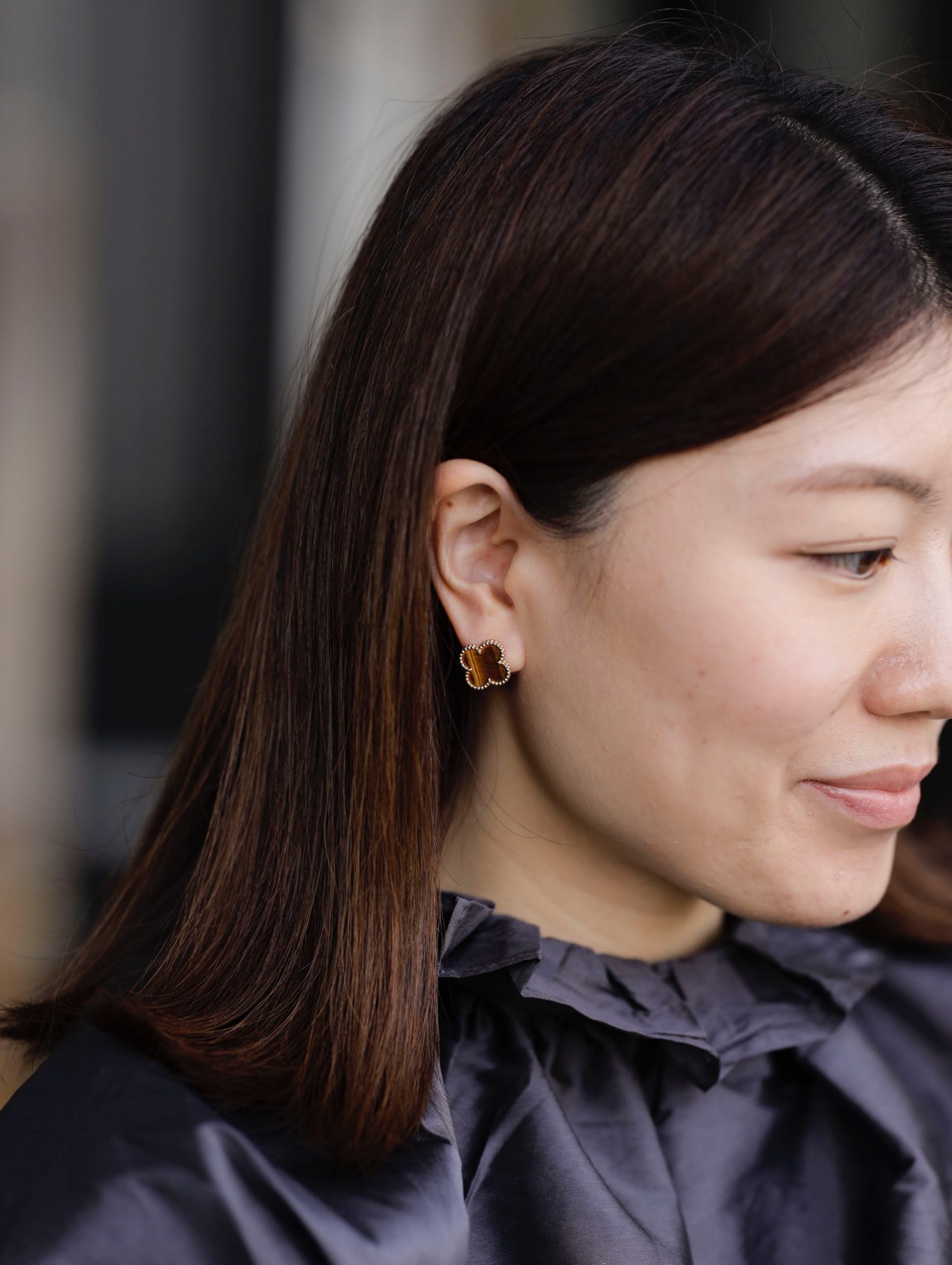 ヴァンクリーフ&アーペルスウィートアルハンブラピアスオニキス黒