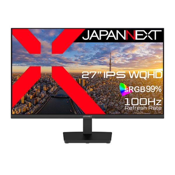 JAPANNEXT 液晶ディスプレイ 27.3型/2560×1440/HDMI×2、DP×1/ブラック