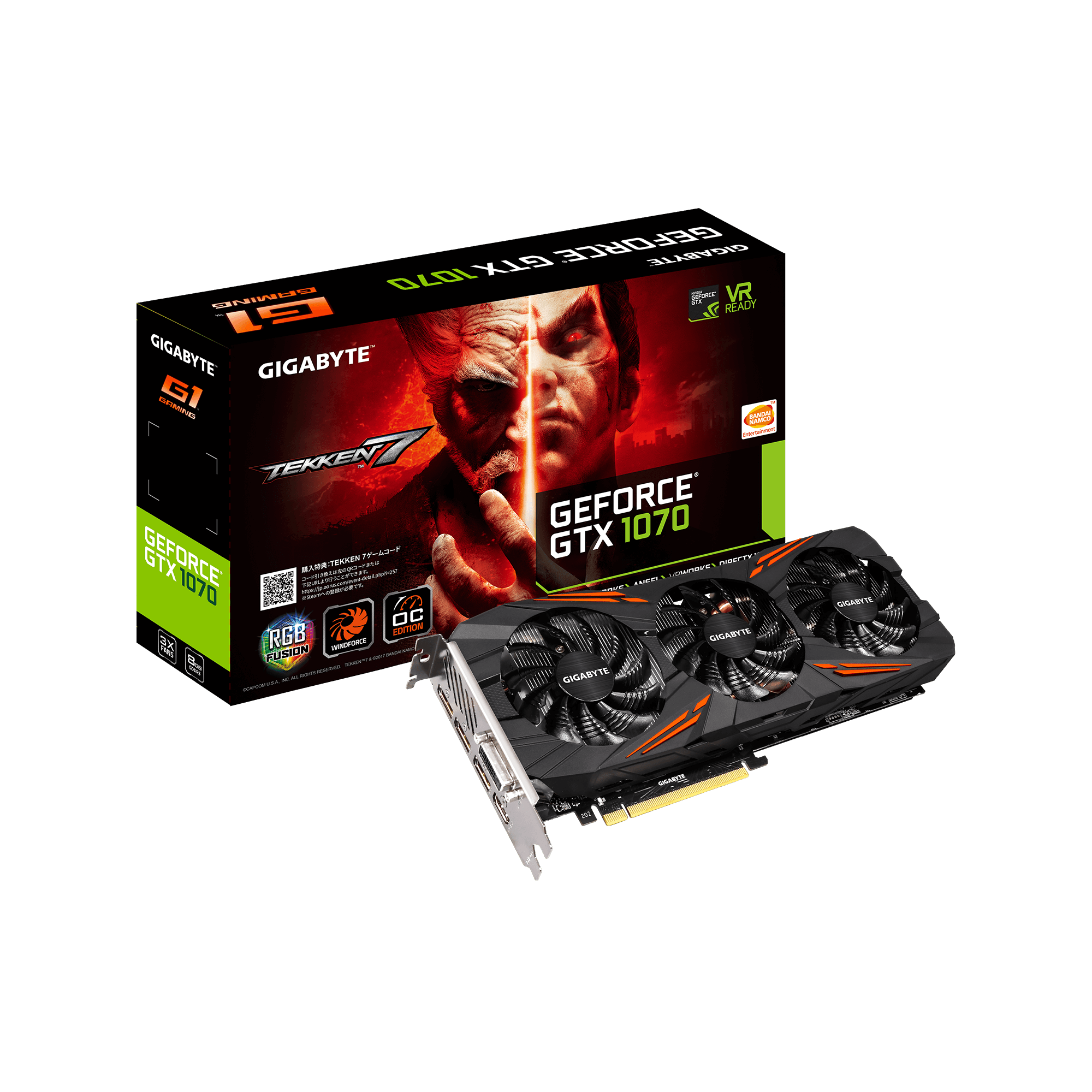 GIGABYTE グラフィックボード Geforce GTX1070搭載 鉄拳7クーポン同梱