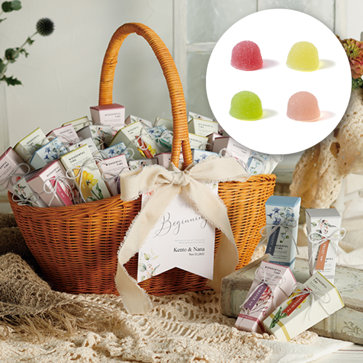 36％OFF】ダーズンフラワー（フルーツゼリー）40個セット|プチギフト