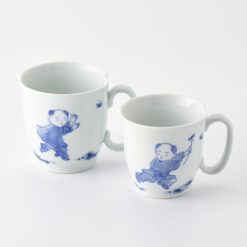 宝珠窯】唐子絵 マグカップ 大小 | 三川内焼オンライン・ショップ