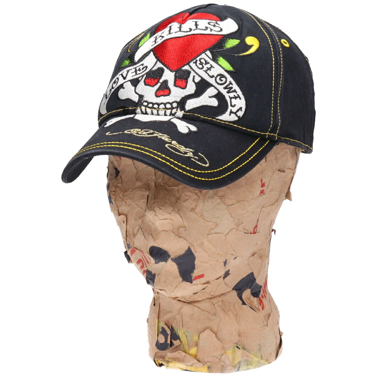 古着 エドハーディー ED HARDY ドクロ柄 スカル柄 ベースボール