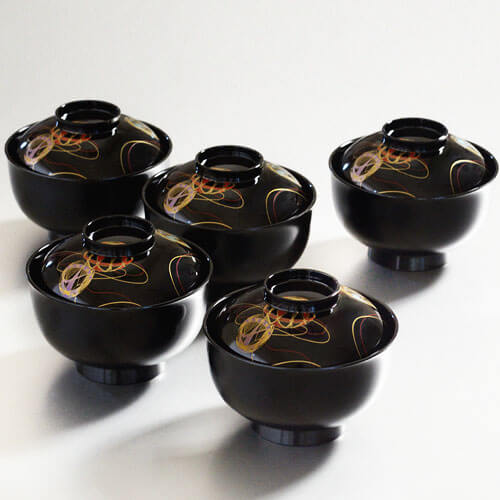 正月雑煮漆器セット 乾漆本金蒔絵技法雑煮椀 向付 本漆細