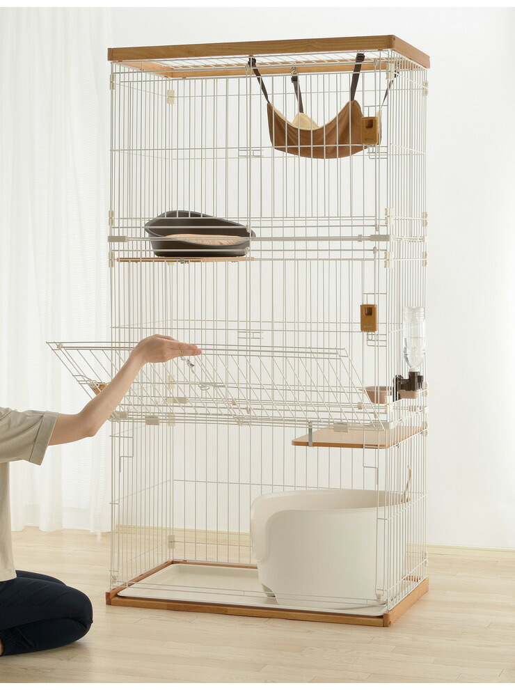 楽天市場】リッチェル 木製お掃除簡単キャットサークル M 猫用 ペット