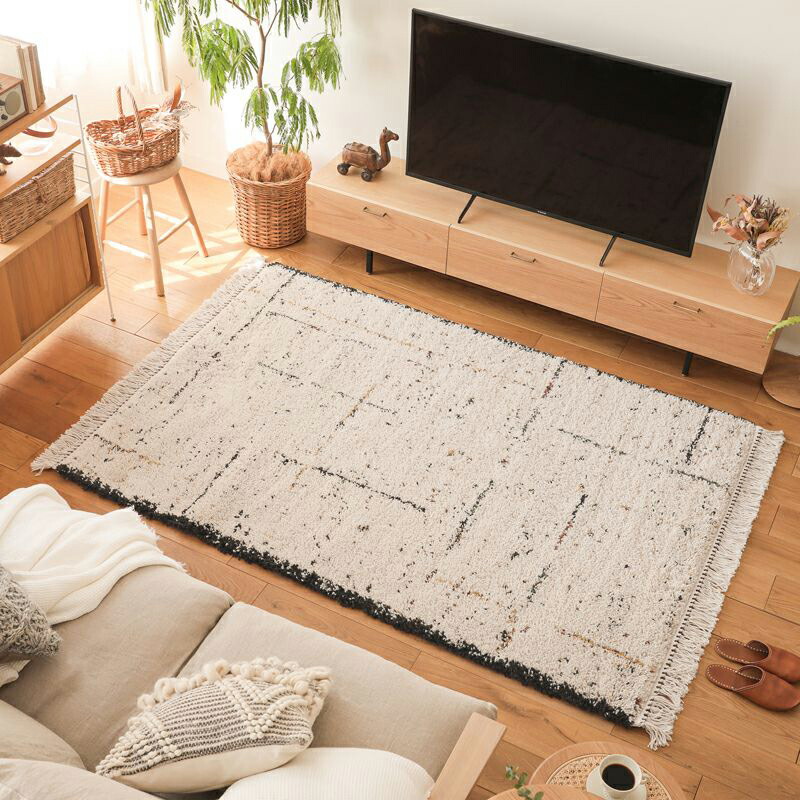 楽天市場】ラグ ラグマット BIANCA LINE-DOT 200×250 ベニワレン風