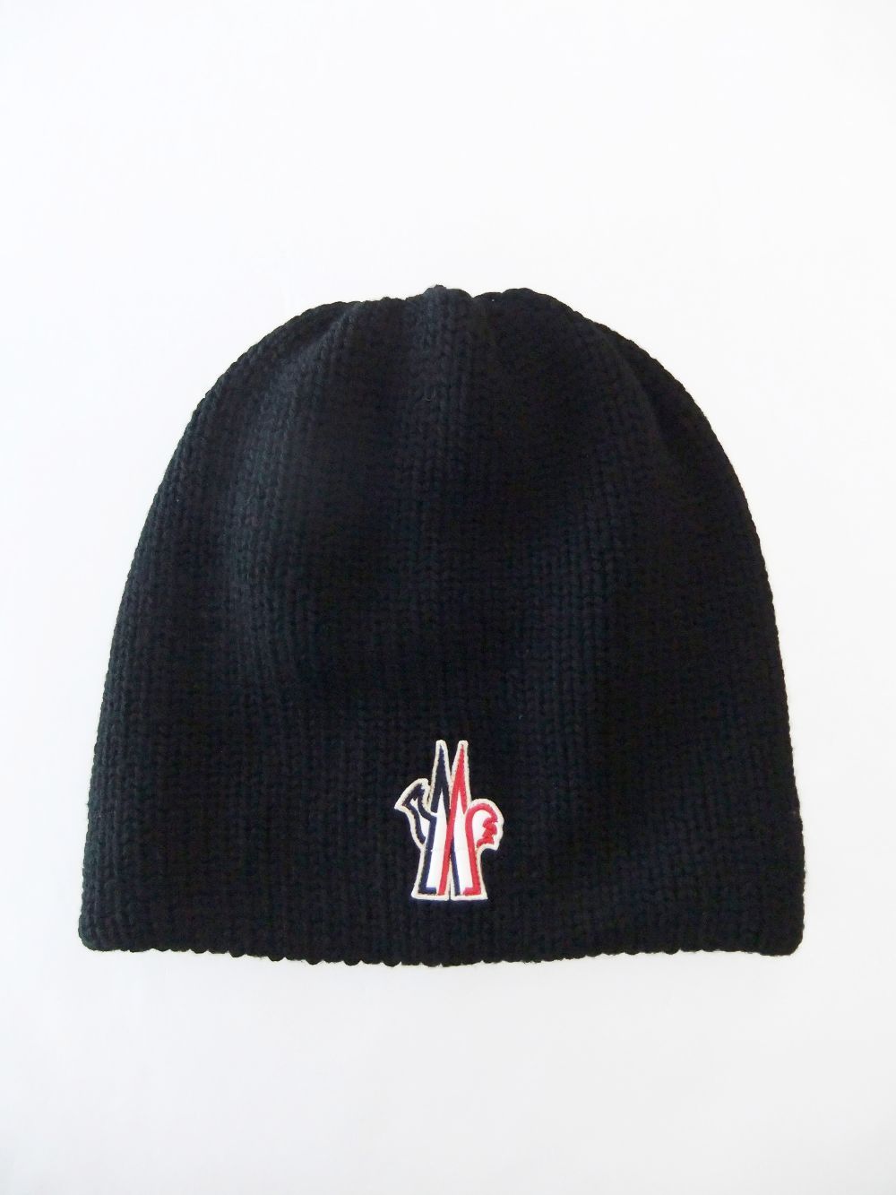 確実正規 美品 MONCLER モンクレールケーブル編みGLAYウールビーニー