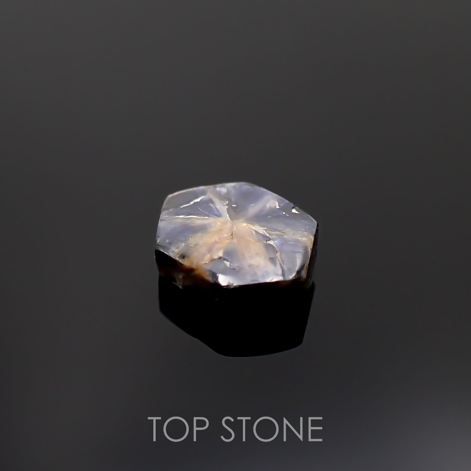 トラピッチェサファイア 原石スライス磨き(宝石名トラピッチェ