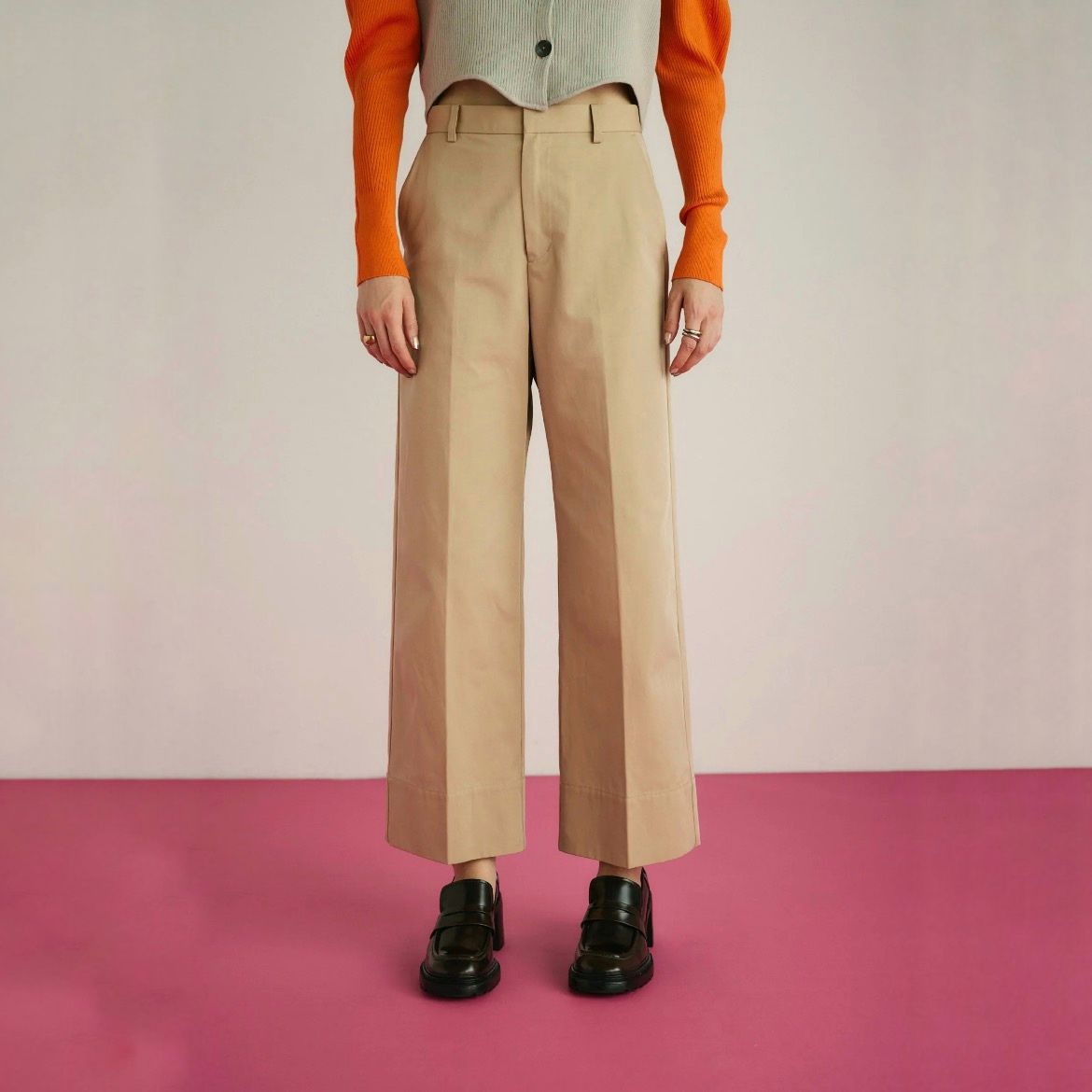 パンツ SOUMO BIG TUCK CHINO (BEIGE) SOUMO BIG TUCK CHINO (BEIGE