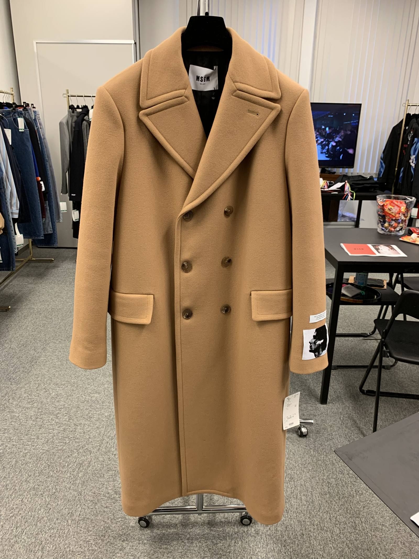 MSGMロングコートキャメル
