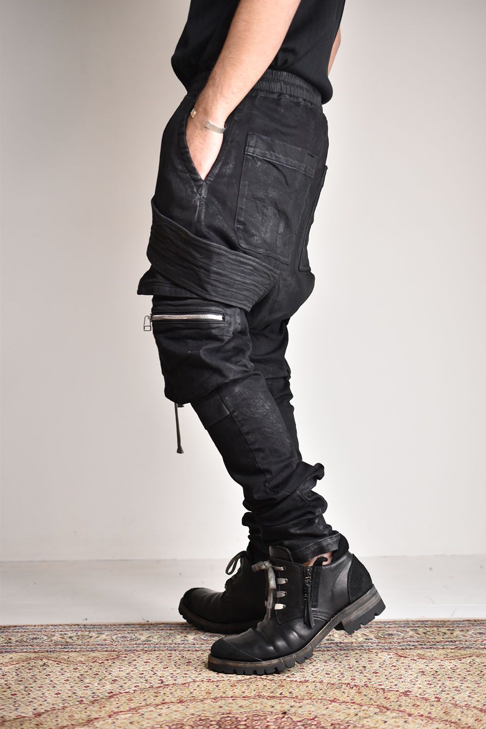 A.F ARTEFACT - Denim Coating Cargo Sarouel Skinny