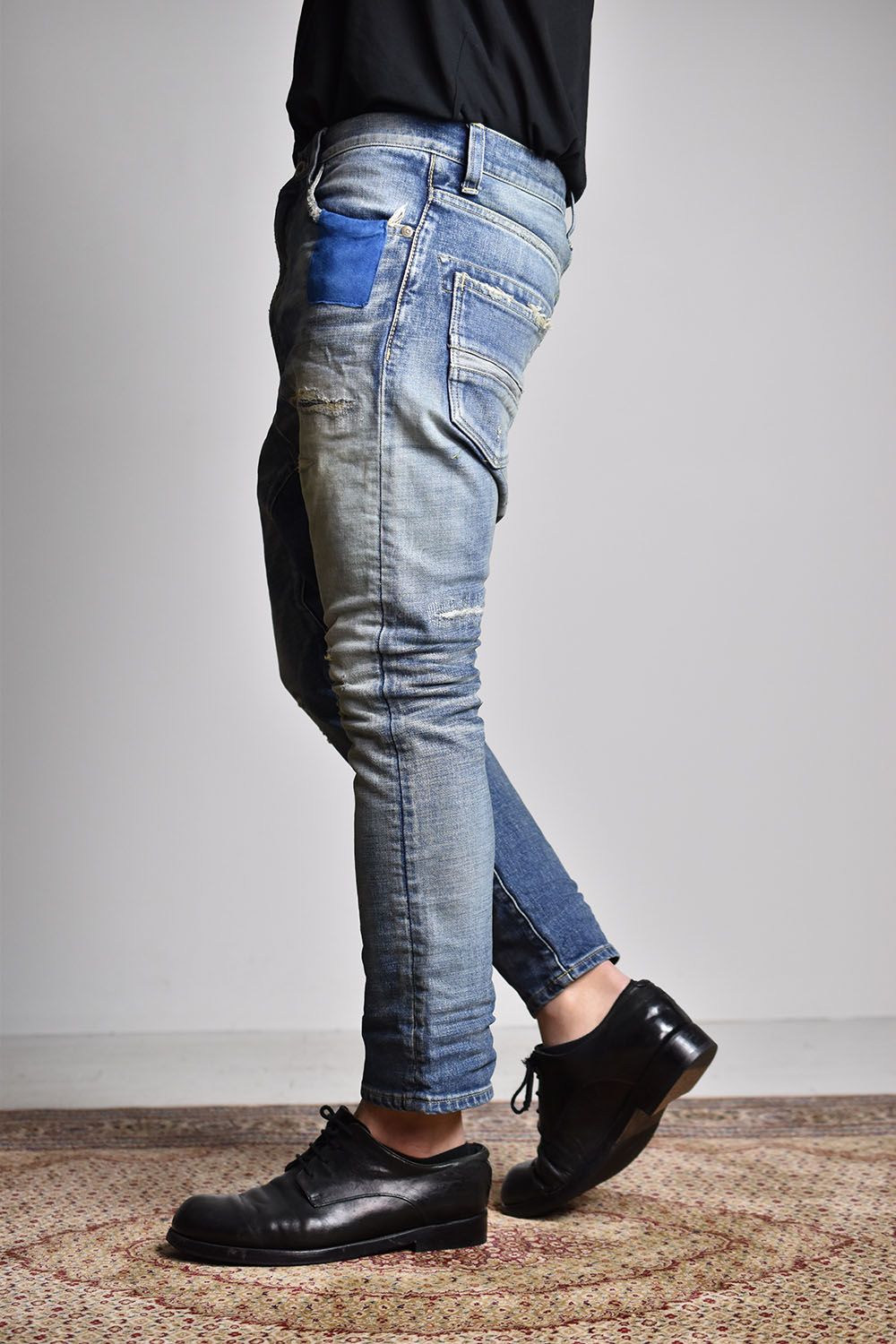 Backlashバックラッシュサルエルデニムパンツインディゴ Backlash