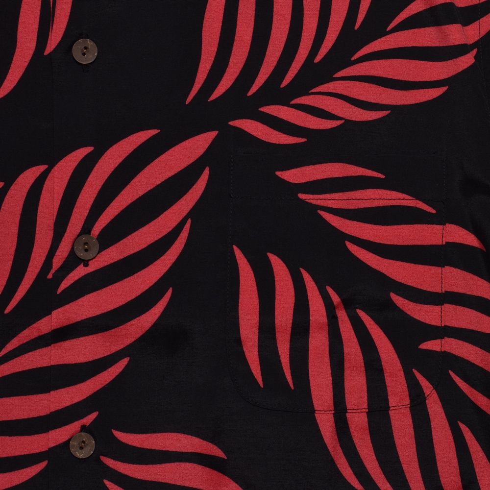 MINEDENIM - × WACKO MARIA Leaf Motif Hawaiian Shirt （BLACK×RED
