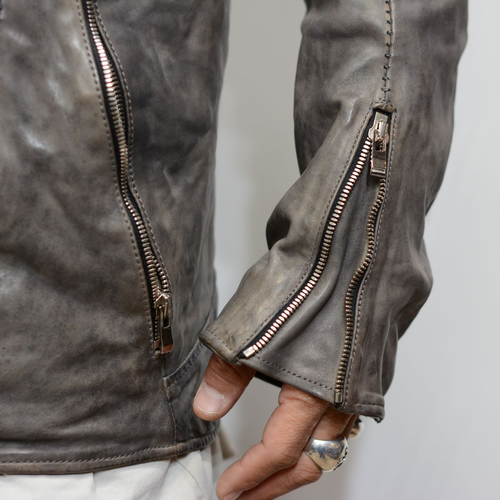 incarnation guidi変形ライダース ハーフジップブルゾンXS incarnation