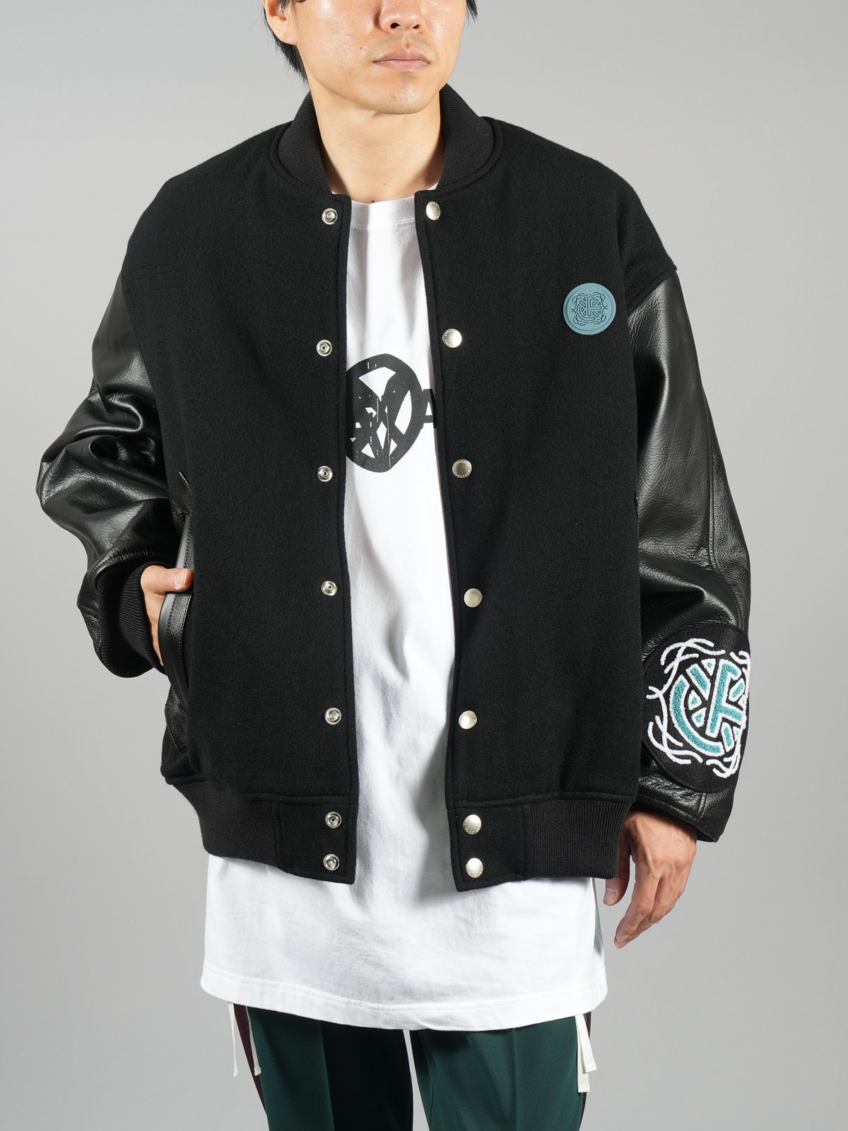 FACETASM 10SS バタフライ転写スタジャン ブラック 【公式通販】