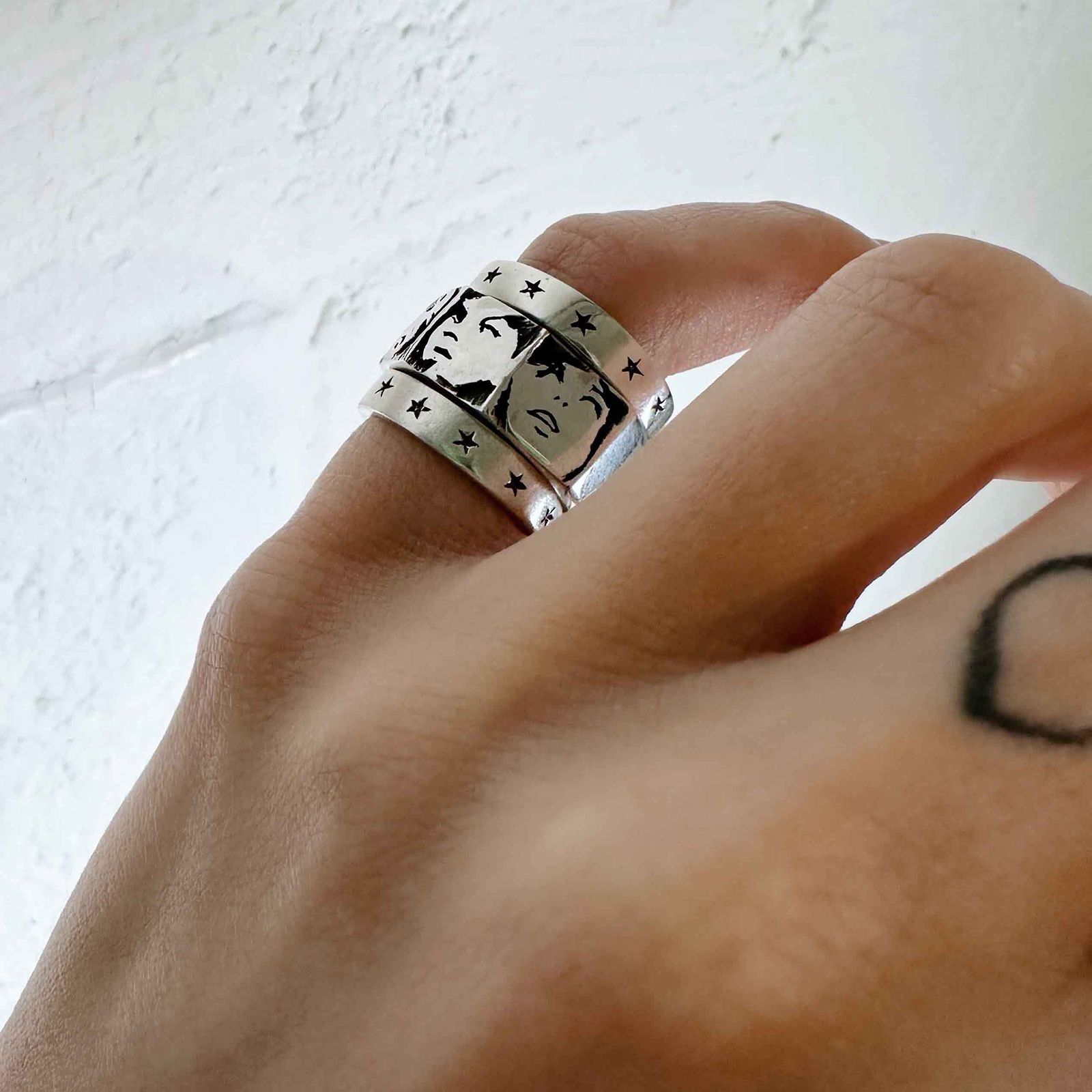 ratbetty シルバー 彫刻リング Rat Ring in Sterling Silver – Chunky