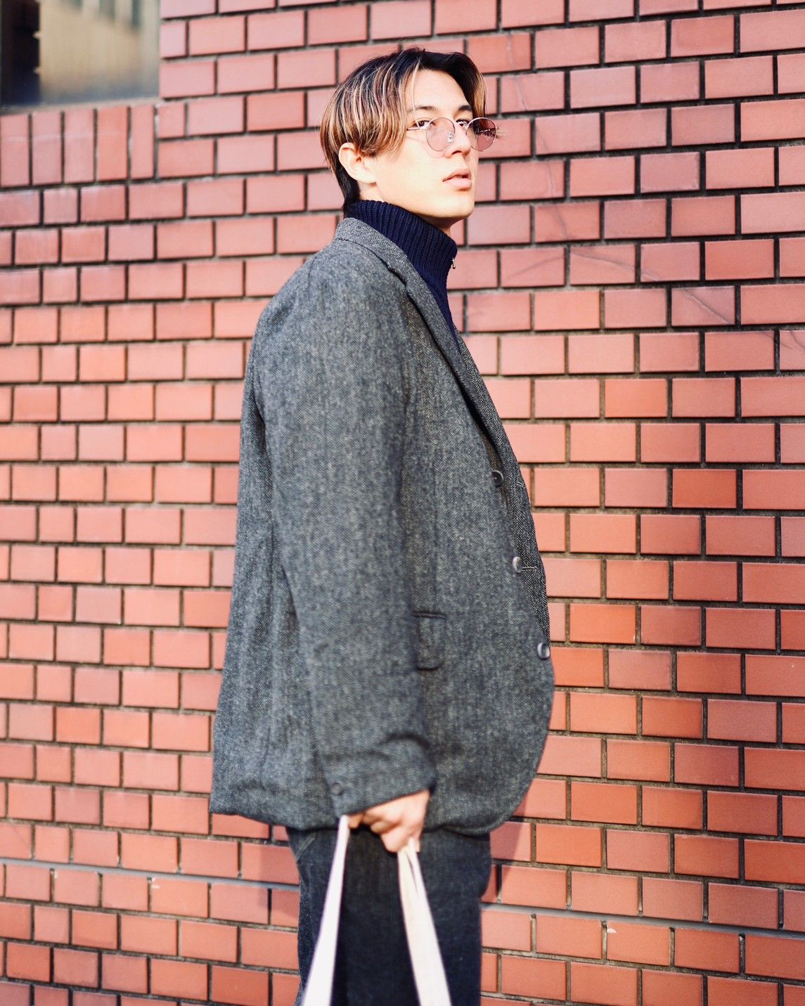A.PRESSE - アプレッセ Tweed Tailored Jacket(23AAP-01-18H)CHARCOAL
