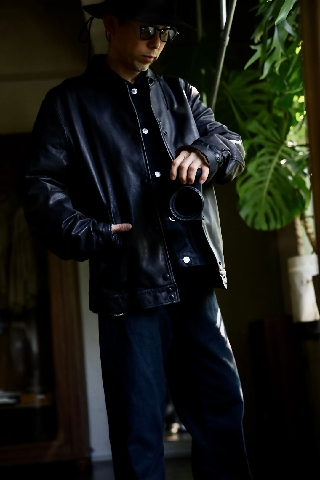 極美品 backlash バックラッシュ メルトンステアレザースタジャン M 極