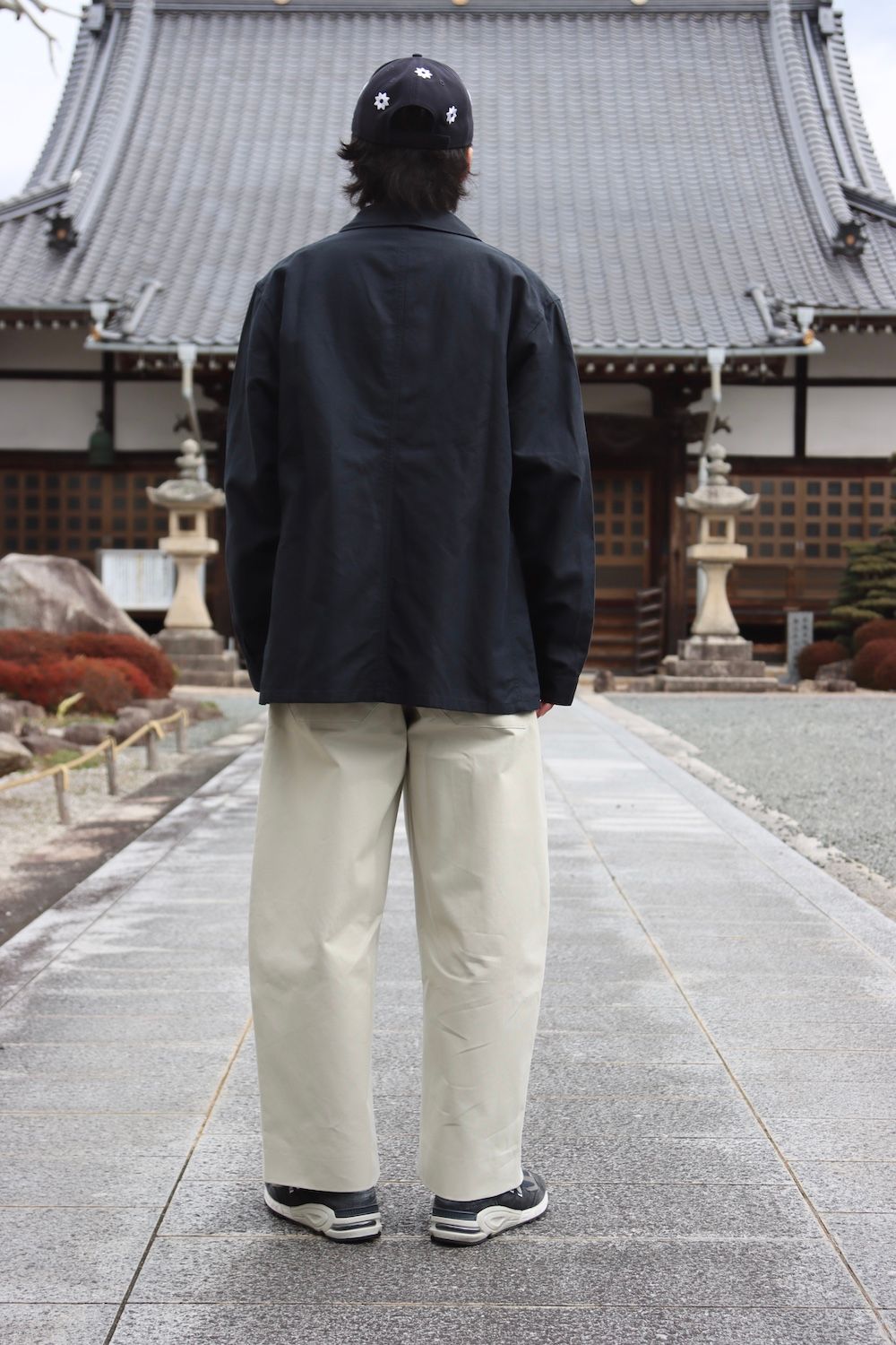 STUDIO NICHOLSON SORTE PEACHED COTTON TWILL DEEP PLEAT VOLUME