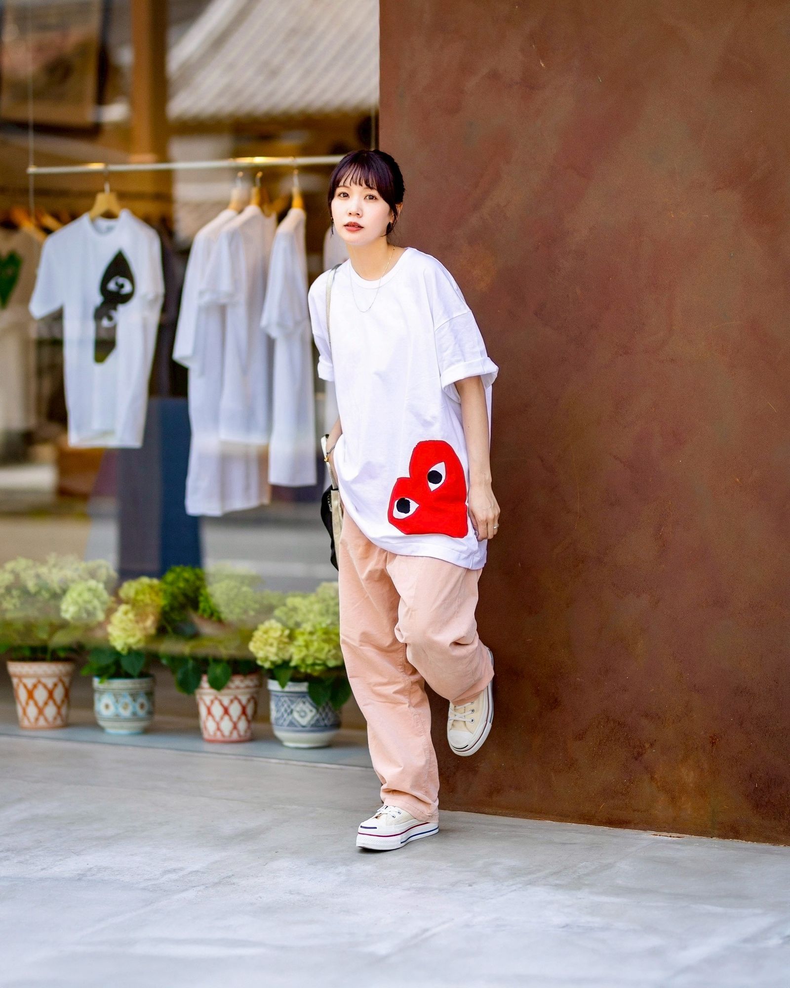 PLAY COMME des GARCONS 新作オーバーサイズロゴTシャツstyle.2025.6