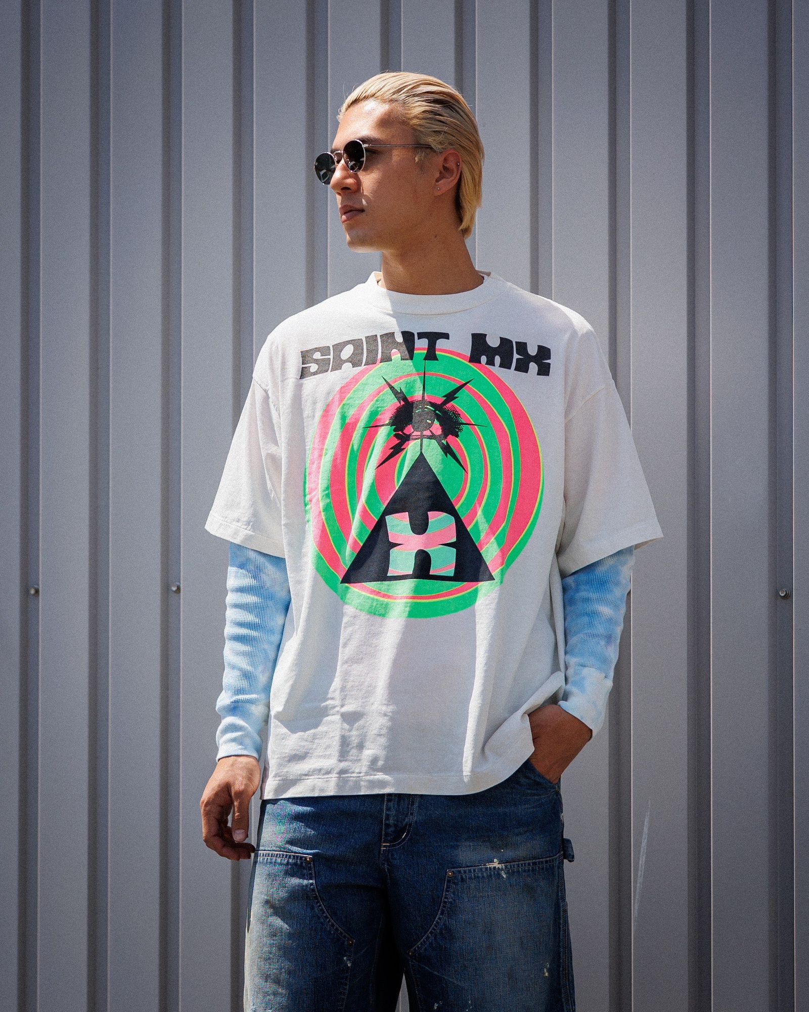 SAINT M×××××× - セントマイケル Tシャツ SAINT MX SS TEE(SM-HR8-0000