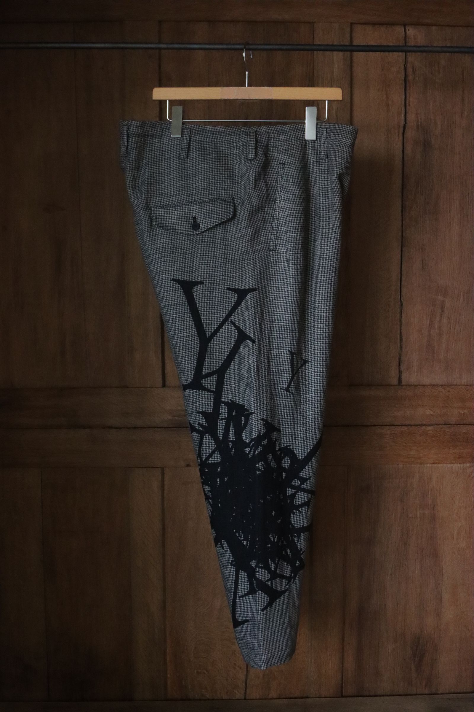 ヨウジヤマモト 19AW グレンチェック サルエルパンツ ヨウジヤマモト