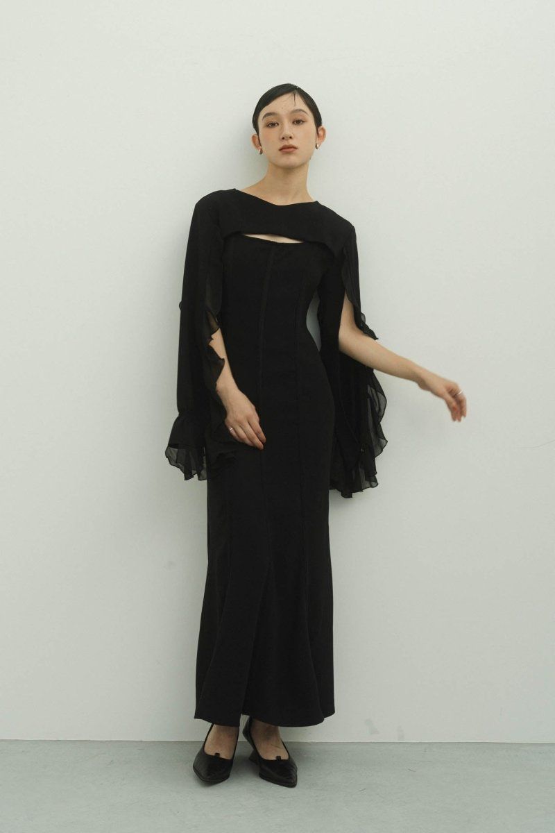 Knuth Marf - frill sleeves one piece / フリルスリーブ ワンピース
