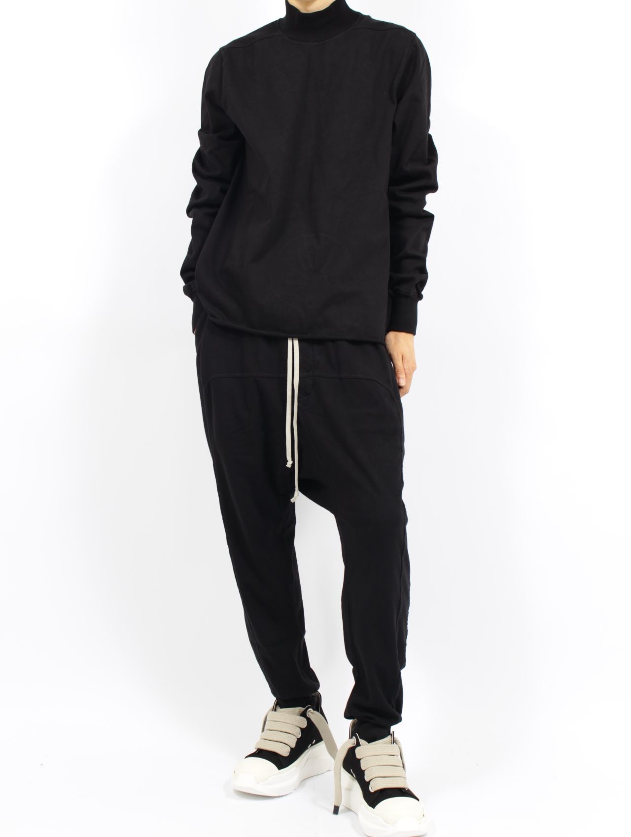 Agent47」Rick Owens ブラックワックスサルエルパンツ Agent47」Rick