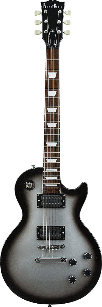 TH レスポールタイプ Photogenic エレキギター シルバー ケース付き TH