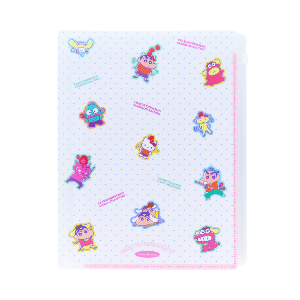 クリアファイル 6P+F クレヨンしんちゃん×サンリオキャラクターズ