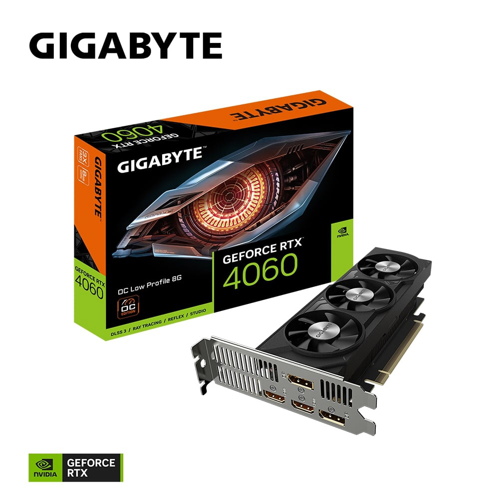グラフィックボード GeForce RTX 4060 OC Low Profile 8G GV-N4060OC