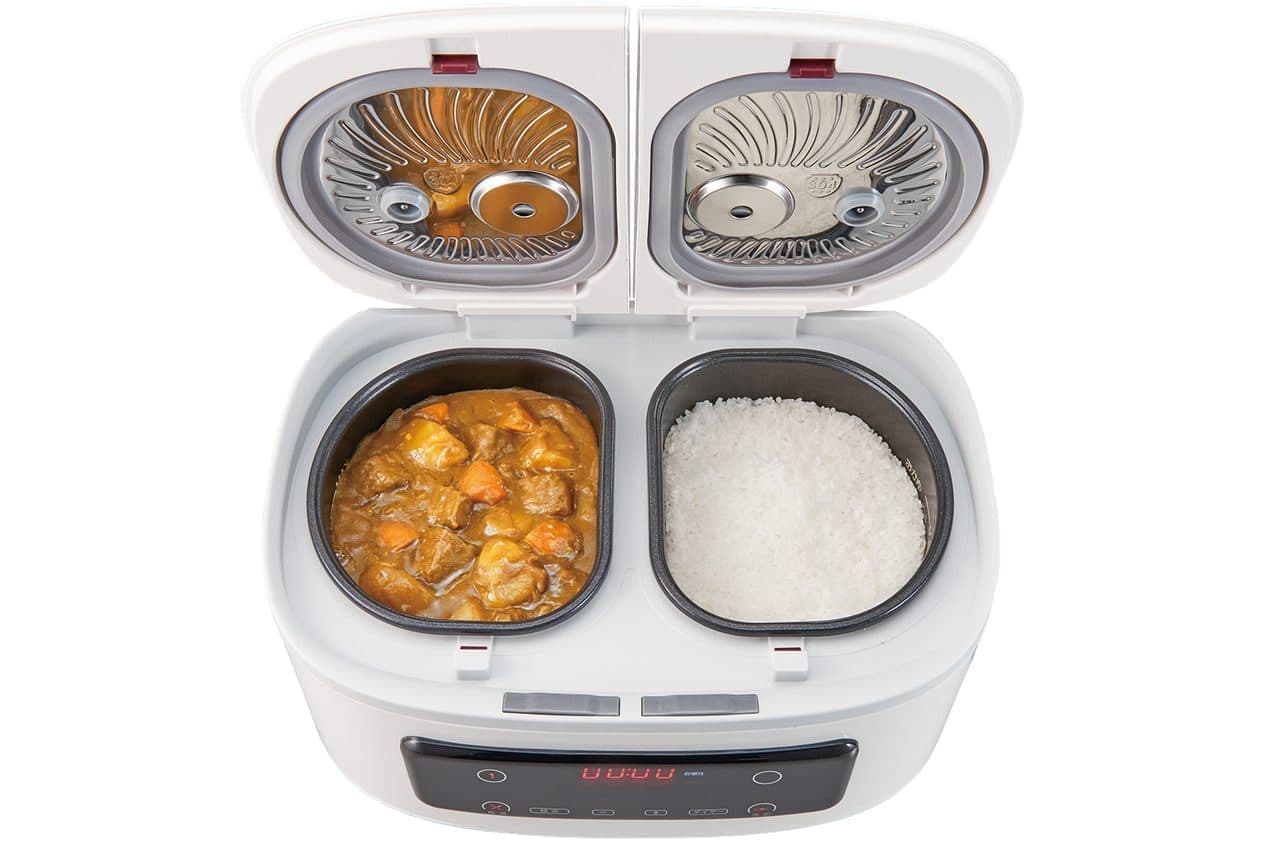 日立 ツインメニューホワイト炊飯器 内釜2つ