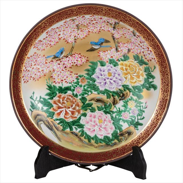 九谷焼金縁仕切り皿 直径約約30cm 九谷焼金縁仕切り皿 直径約約30cm