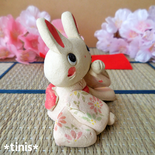 ヘレンド 陶器製 ウサギ 置物 ピンク 超希少 ヘレンド ファンファン