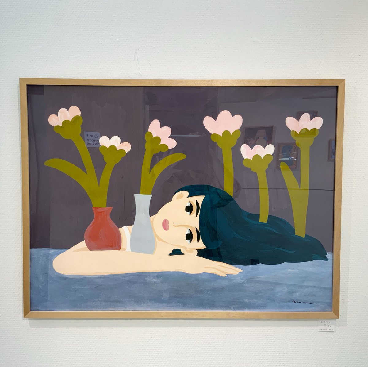 中村桃子 原画 15号 2022年作 可愛らしい図柄です 中村桃子 原画 15号
