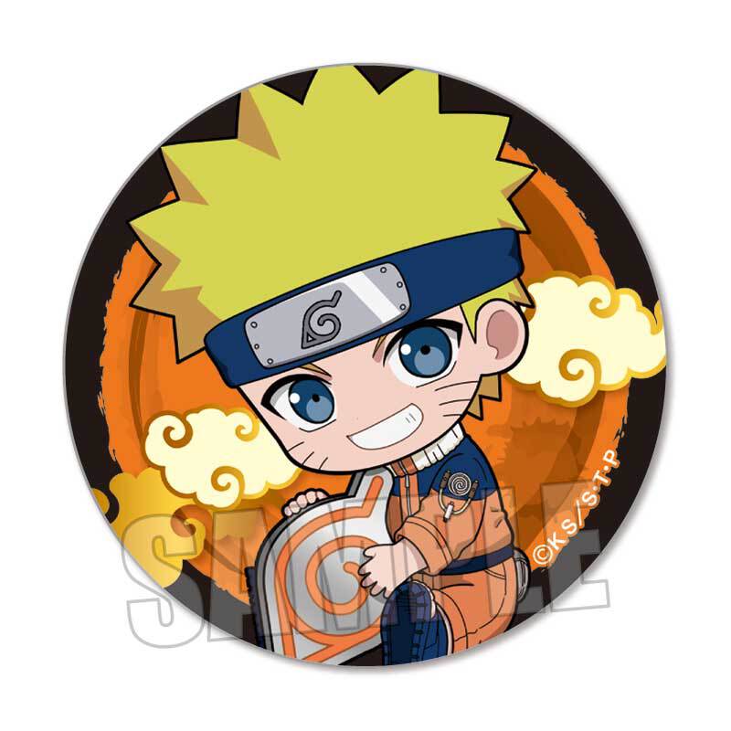 NARUTO ナルト きゃら豆缶バッジ サスケ 2点セット NARUTO THE LIVE 缶
