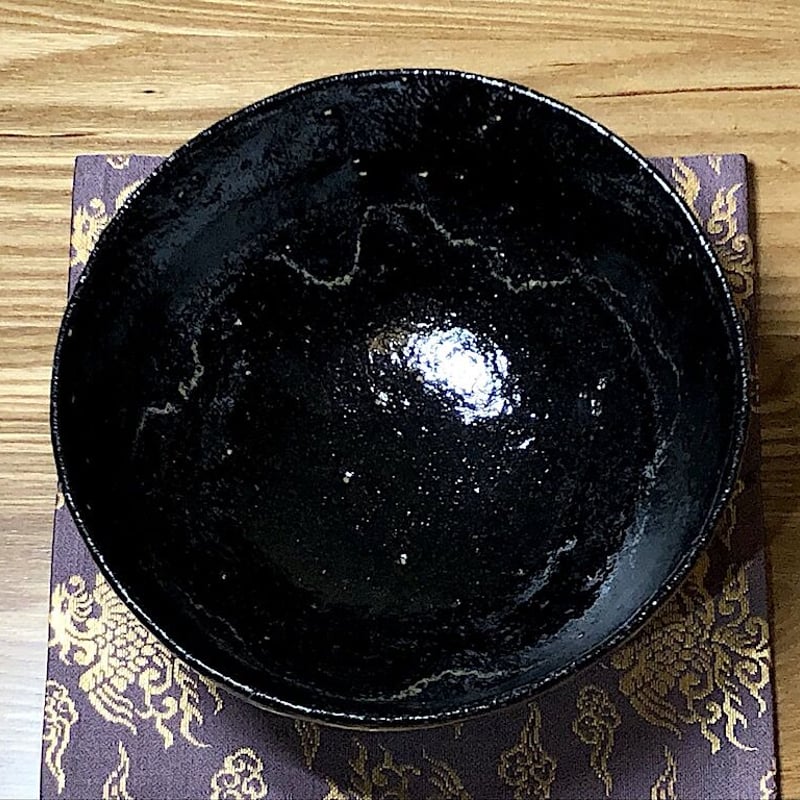 梅山窯 香野壮明 作 大樋焼 黒茶碗 無傷 共箱 保証。 | STORESショップ