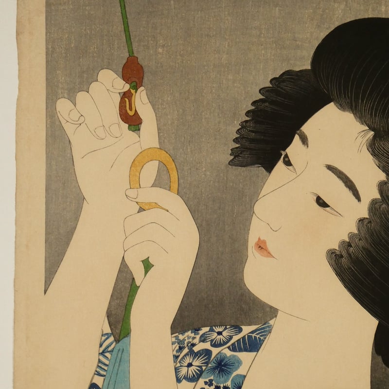 伊東深水、スケッチ画（素描画集4巻p83 no469）【修善寺】 伊東深水