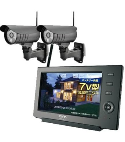 ELPA CMS-M171 7インチモニター付き 防犯カメラセット ELPA CMS-M171 7