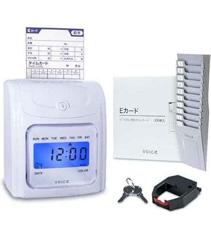 Amazon | アマノ タイムカード タイムレコーダーCRX-200-BU | タイム