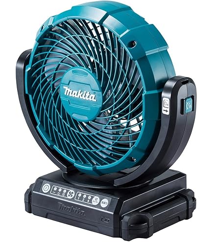 Amazon.co.jp: マキタ 充電式ファン羽根径23.5cm青(10.8V) ACアダプタ