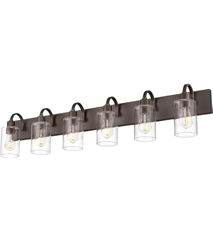 zeyu 44 Inch Farmhouse Bathroom Vanity Lights, 6-Light Bathroom