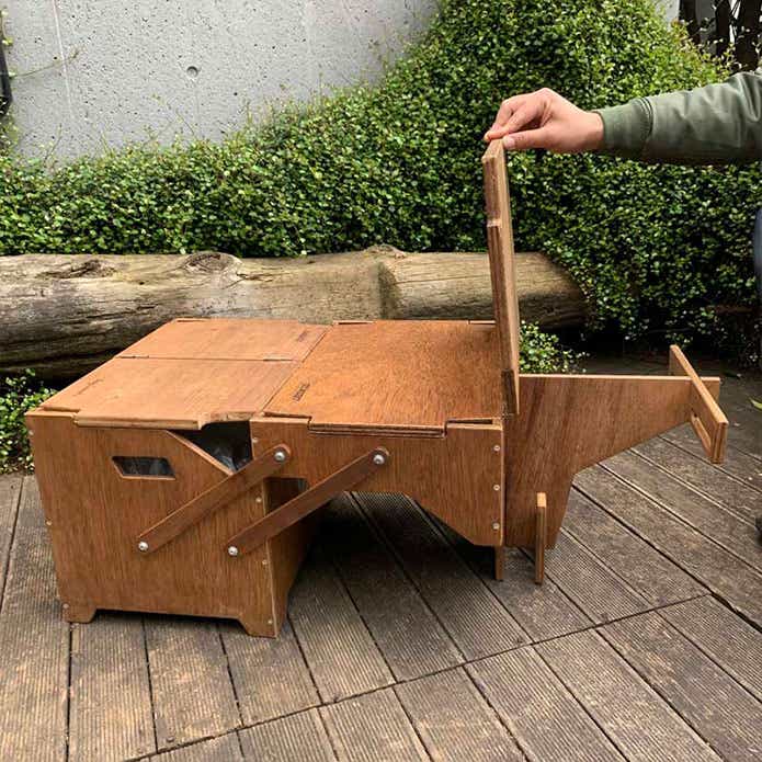 ELNEST ECC BOX コンテナ テーブル ギミック満載な収納ボックス「ECC