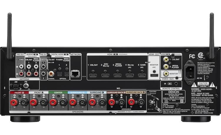 Denon AVR-X1100W IN-Command 7.2-channel home theater receiver with