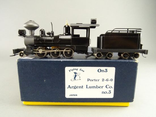 On3 Brass Model - Flying Zoo Argent Lumber Co 2-6-0 Porter #3 - F