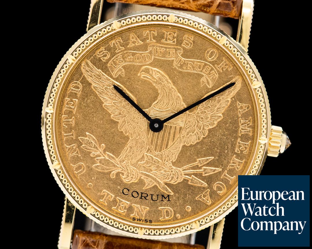 61997) Corum USA $10 Eagle Coin 1893 18K Yellow Gold | European