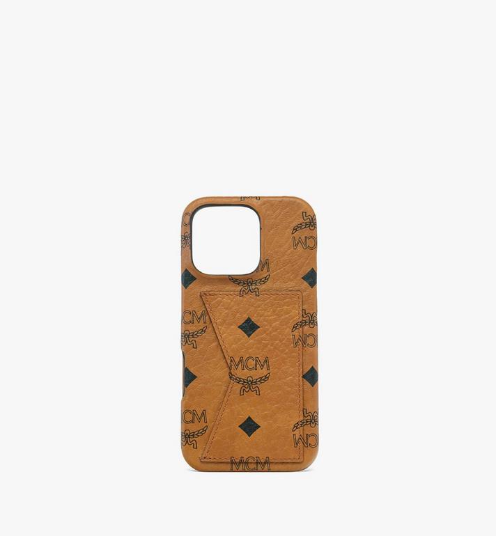 One Size iPhone 16 Pro Case in Visetos Cognac | MCM ®US