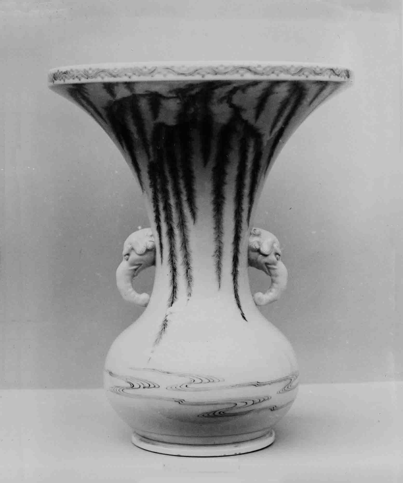 Japanese Vintage Vase AD1800~ 江戸後期_花器_貫入 Japanese Vintage