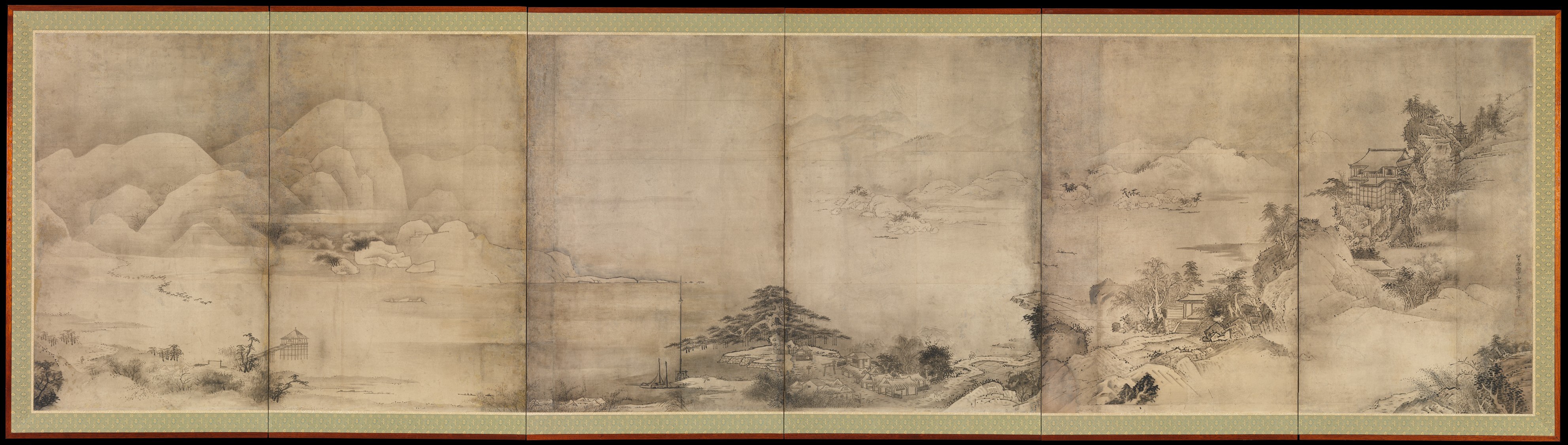Soga Shōhaku - Eight Views of Ōmi (Ōmi hakkei) - Japan - Edo
