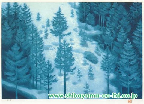 東山魁夷 雪の後 木版画 昭和57年 68/450 風景画 絵画 東山魁夷雪の後