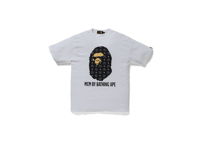 BAPE x MCM By Bathing Tee White/Black Men's - FW19 - US